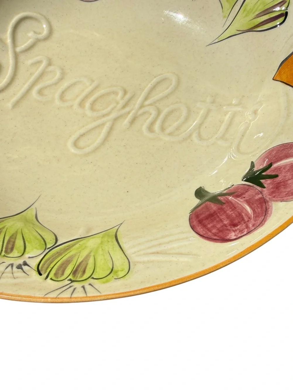 Los Angeles Potteries 1972 #510 Spaghetti Bowl 14” Vintage MCM California Rare